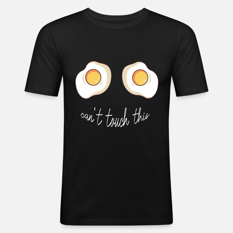 Breasts - Do not touch - Men's Slim Fit T-Shirt - black