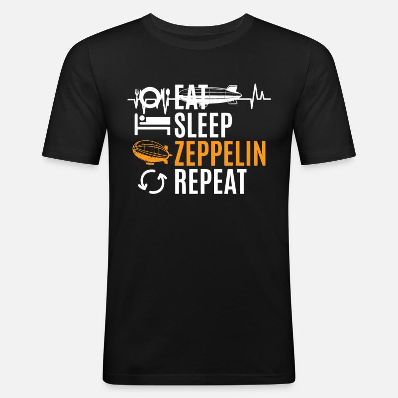 Zeppelin - Männer Slim Fit T-Shirt - Schwarz