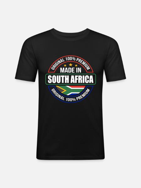 South Africa - Men's Slim Fit T-Shirt - black