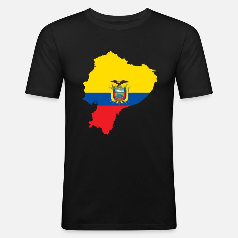 Ecuador - Maglietta aderente da uomo - nero