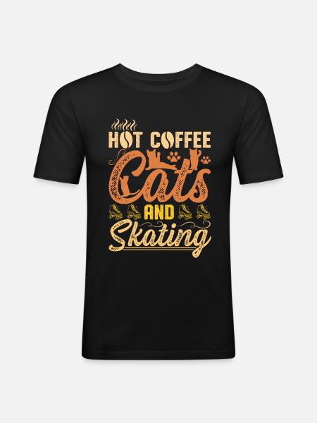 Roller skate gift roller skaters - Men's Slim Fit T-Shirt - black