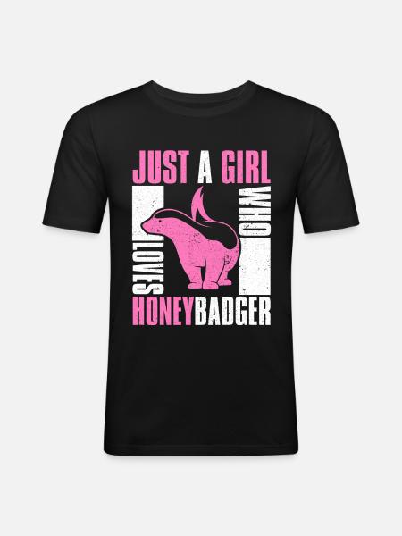 honey badger - Men's Slim Fit T-Shirt - black