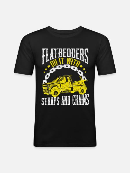 Abschleppwagen Abschleppdienst Abschlepper - Männer Slim Fit T-Shirt - Schwarz