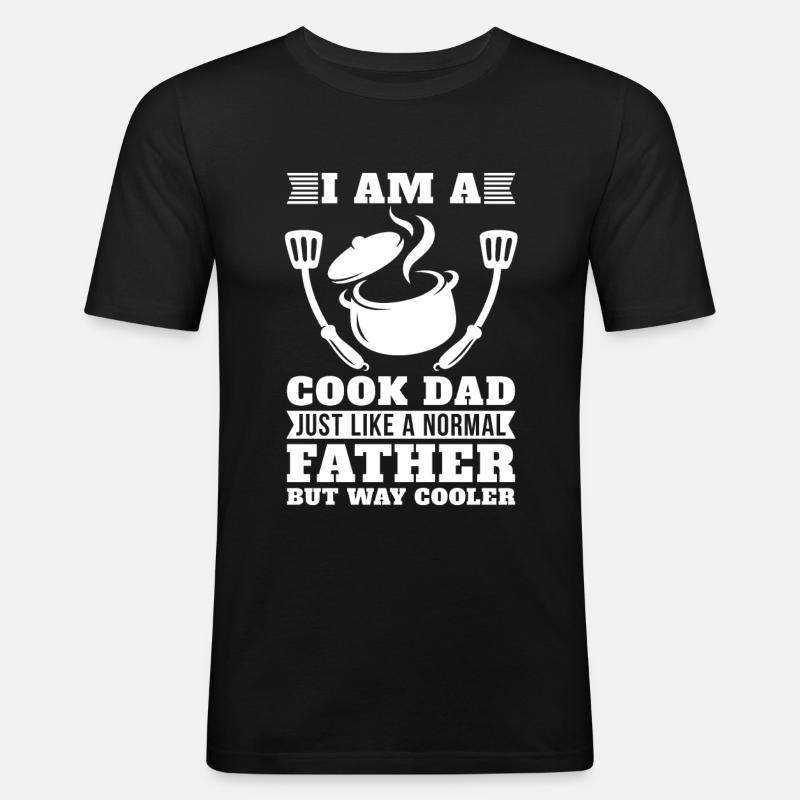 Koch Chef Chefkoch Küche - Männer Slim Fit T-Shirt - Schwarz