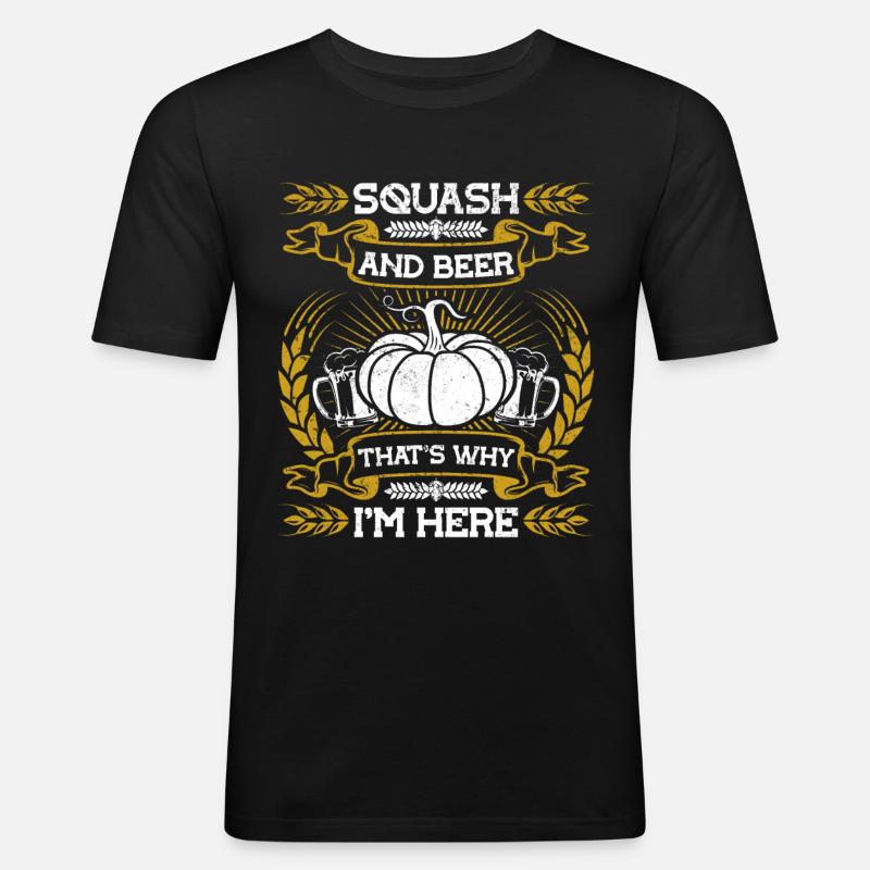 Squash - Männer Slim Fit T-Shirt - Schwarz