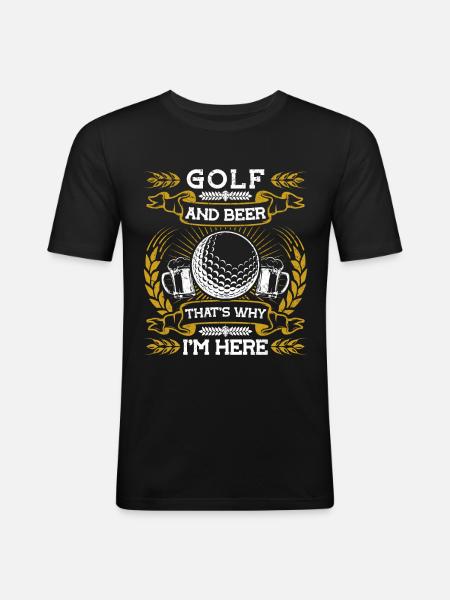 Golfeur Golf golf golf golf - T-shirt près du corps Homme - noir