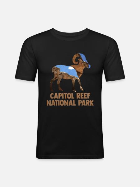 USA America National Park - Men's Slim Fit T-Shirt - black