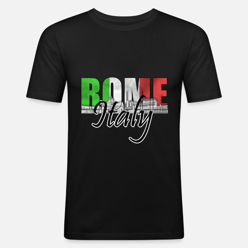 Rom - Männer Slim Fit T-Shirt - Schwarz