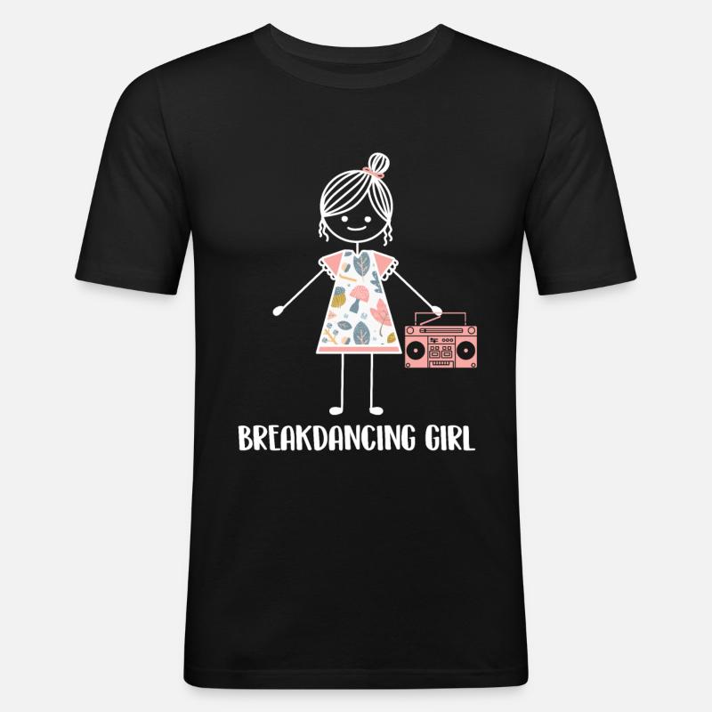 Breakdance Breakdancer Breakdancing - Männer Slim Fit T-Shirt - Schwarz