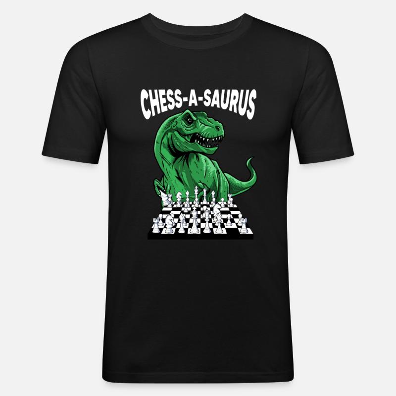 Schach Schachfigur - Männer Slim Fit T-Shirt - Schwarz