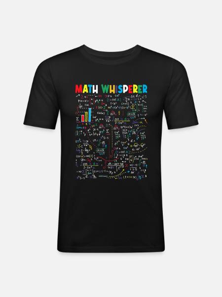 Math Whisperer - Männer Slim Fit T-Shirt - Schwarz