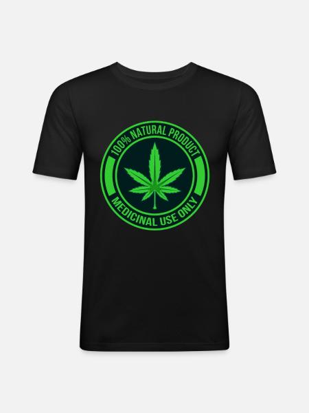 Cannabis - Men's Slim Fit T-Shirt - black