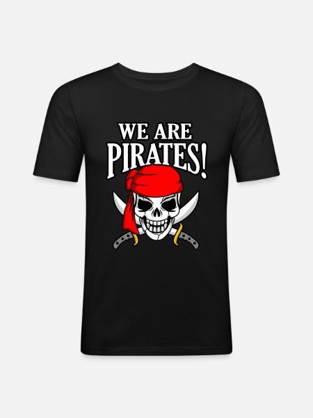 Pirate - Men's Slim Fit T-Shirt - black