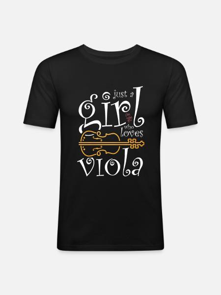 Viola Player music lovers - Men's Slim Fit T-Shirt - black