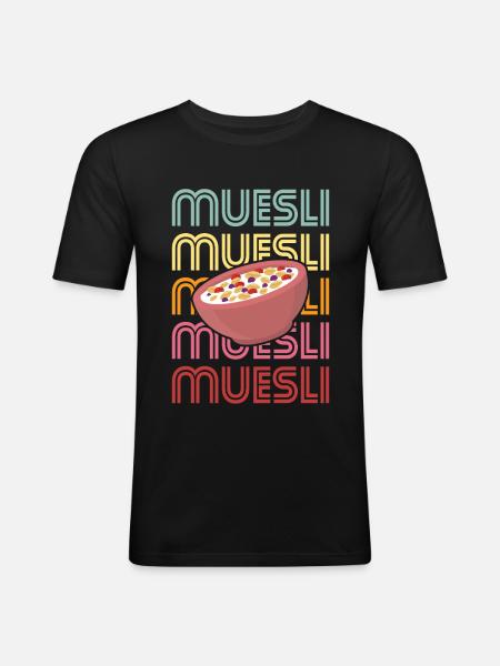 Muesli - Men's Slim Fit T-Shirt - black