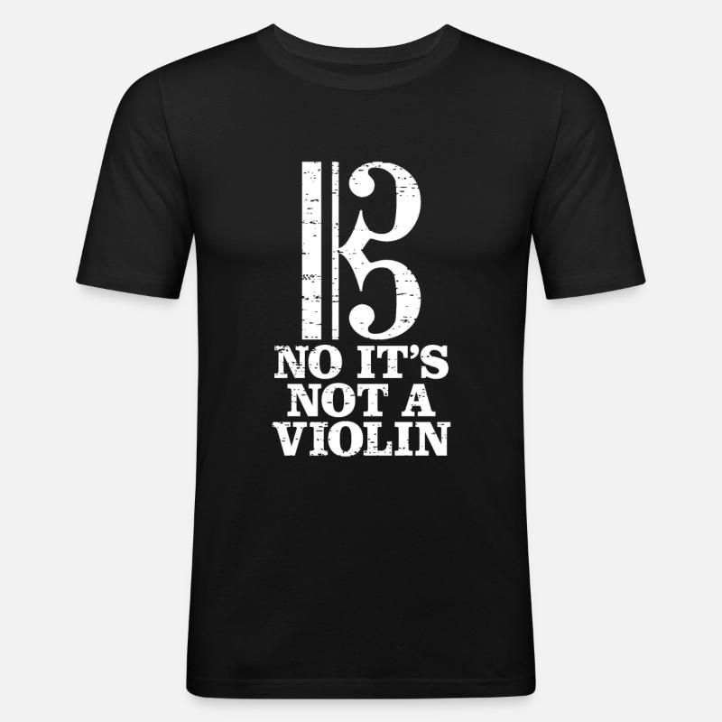 Viola - Männer Slim Fit T-Shirt - Schwarz