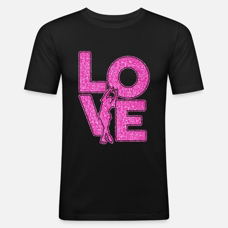 Eiskunstlauf - Männer Slim Fit T-Shirt - Schwarz