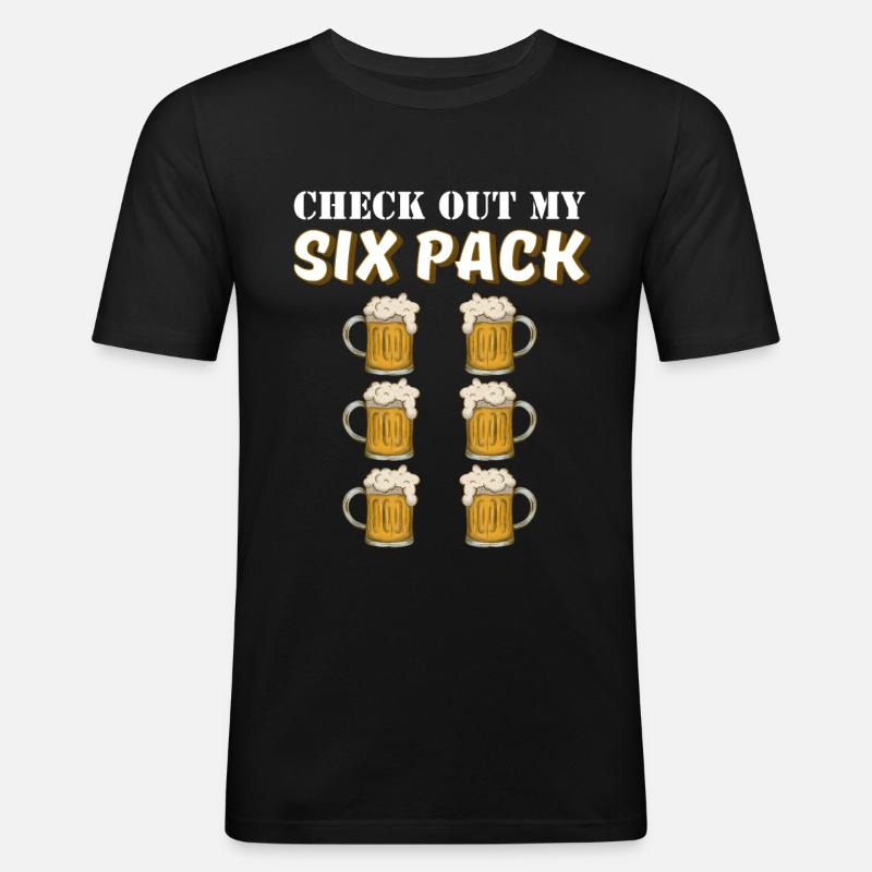 Bier - Männer Slim Fit T-Shirt - Schwarz