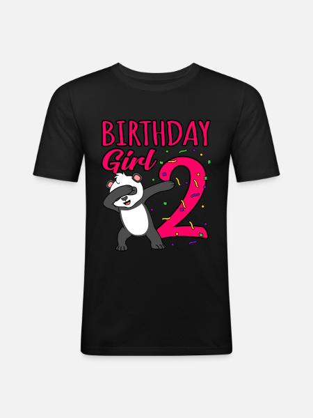 2nd birthday - Men's Slim Fit T-Shirt - black