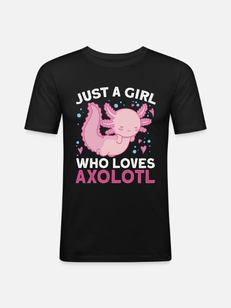Axolotl - Men's Slim Fit T-Shirt - black