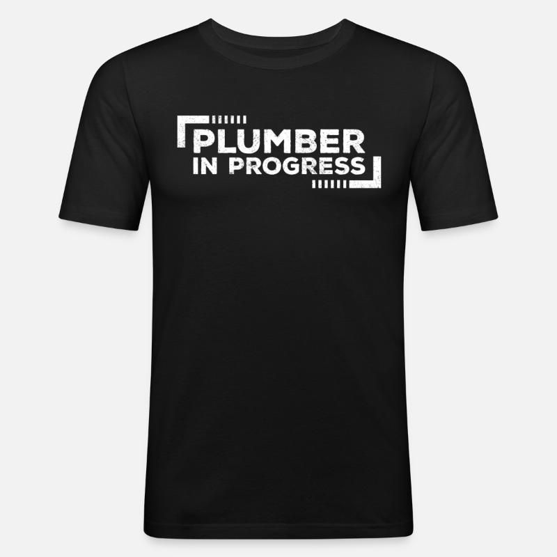 Plumber In Progress Future Plumber - Männer Slim Fit T-Shirt - Schwarz