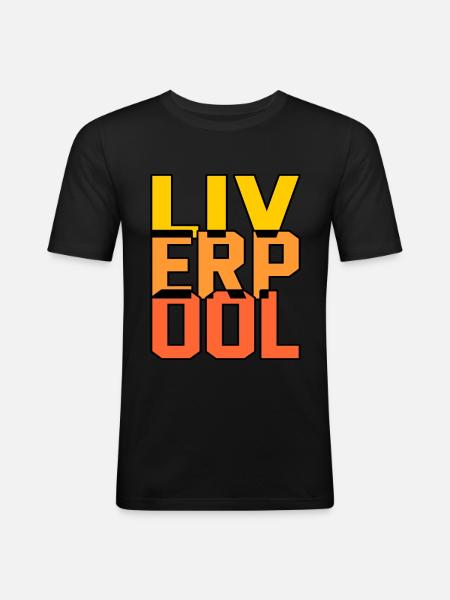 Liverpool Pride Travel Gift - Men's Slim Fit T-Shirt - black