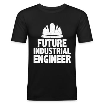 Future Industrial Engineer - Men's Slim Fit T-Shirt - black - Front - Nik (191cm)