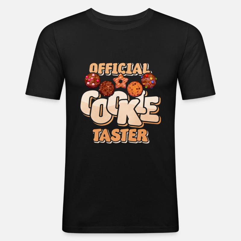 Cadeau de dégustation de biscuits - T-shirt près du corps Homme - noir