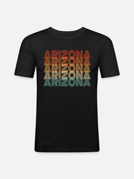 Arizona at home dear gift - Men's Slim Fit T-Shirt - black