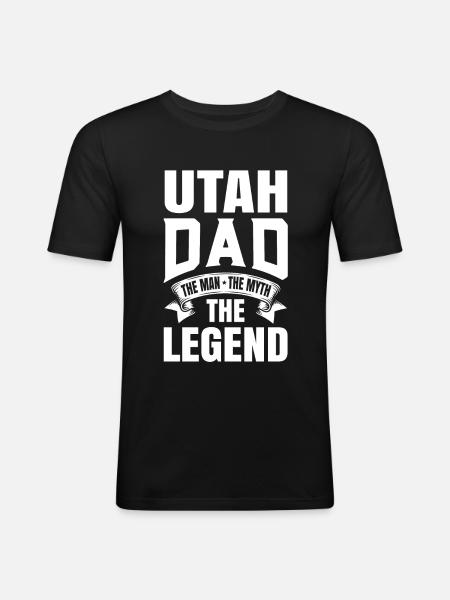 Utah - Men's Slim Fit T-Shirt - black
