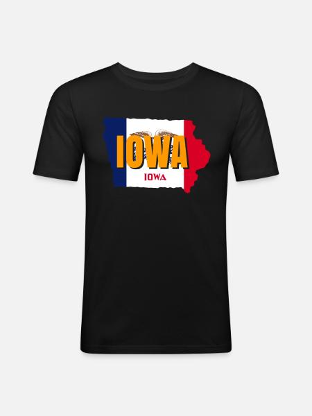 Iowa resident gift - Men's Slim Fit T-Shirt - black