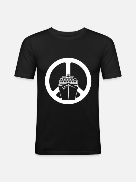 Kreuzfahrt - Männer Slim Fit T-Shirt - Schwarz