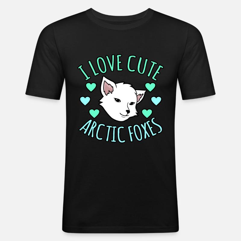 Polarfuchs - Männer Slim Fit T-Shirt - Schwarz