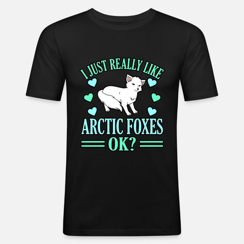 Polarfuchs - Männer Slim Fit T-Shirt - Schwarz
