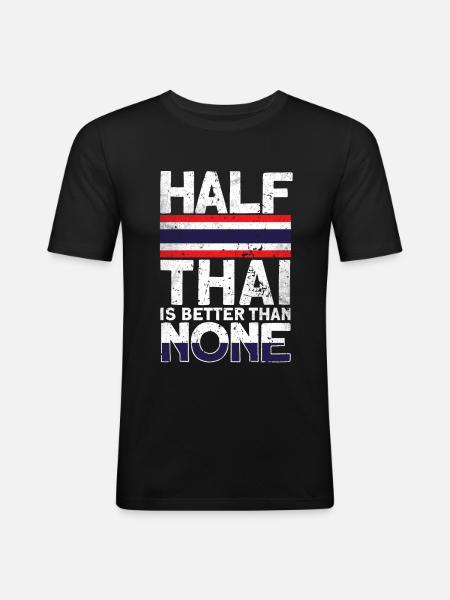 Thailand - Männer Slim Fit T-Shirt - Schwarz