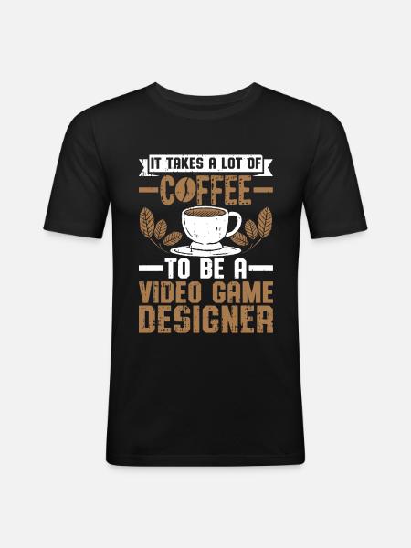 Video Game Designer - Männer Slim Fit T-Shirt - Schwarz