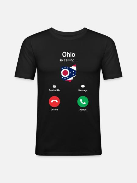 Visit to Ohio Gift - Men's Slim Fit T-Shirt - black