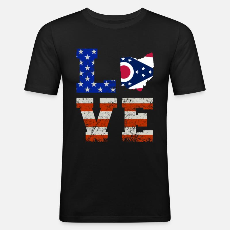 Ohio bewohner geschenk - Männer Slim Fit T-Shirt - Schwarz