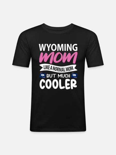 Wyoming wife gift - Men's Slim Fit T-Shirt - black