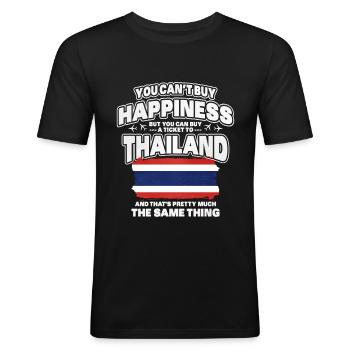 Thaïlande - T-shirt près du corps Homme - noir - Devant - Nik (191cm)