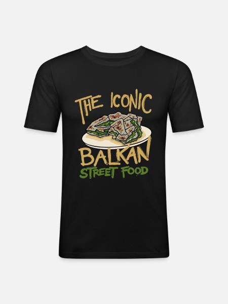 The Iconic Balkan Street Food Balkan - Men's Slim Fit T-Shirt - black