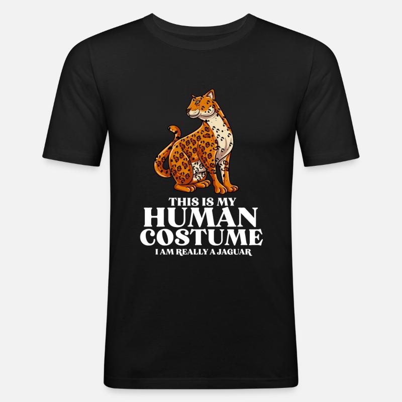 Jaguar Geschenkidee - Männer Slim Fit T-Shirt - Schwarz