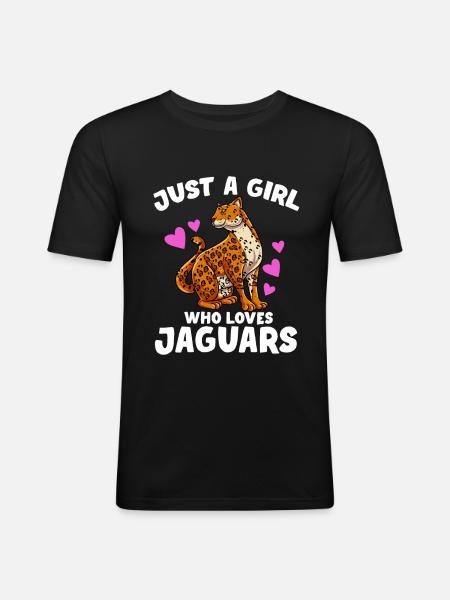 Jaguar Geschenkidee - Männer Slim Fit T-Shirt - Schwarz