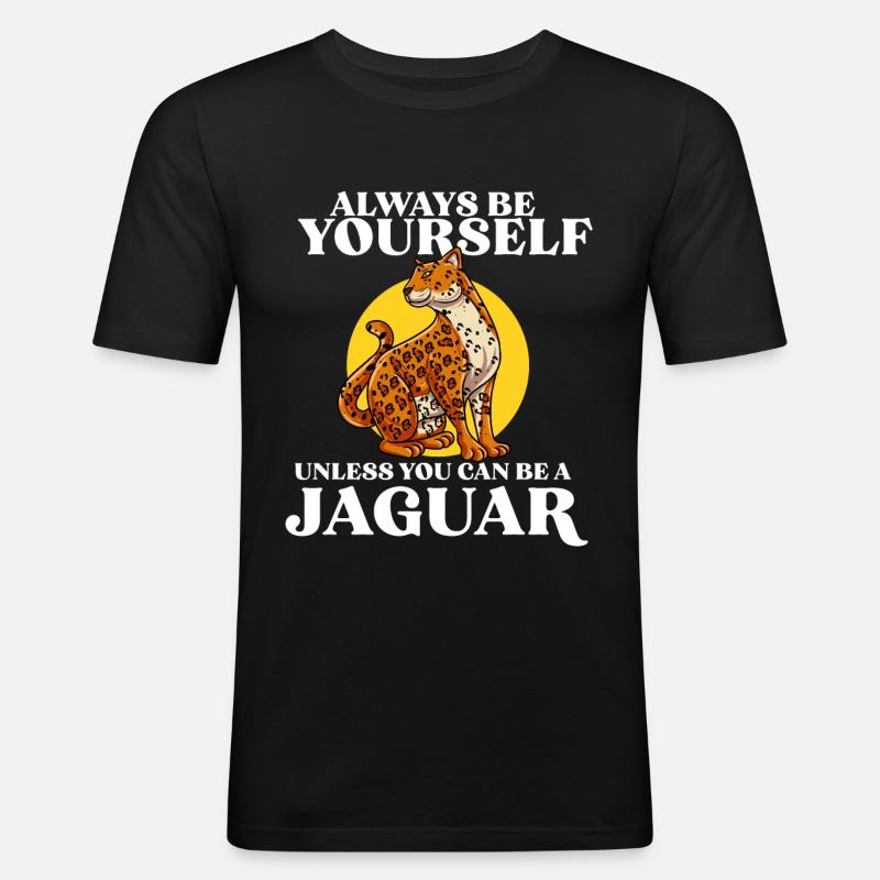 Jaguar Geschenkidee - Männer Slim Fit T-Shirt - Schwarz