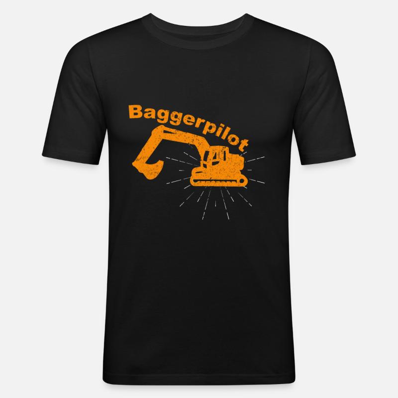 Lustiges Baggerfahrer Bagger Baggerführer baggern - Männer Slim Fit T-Shirt - Schwarz