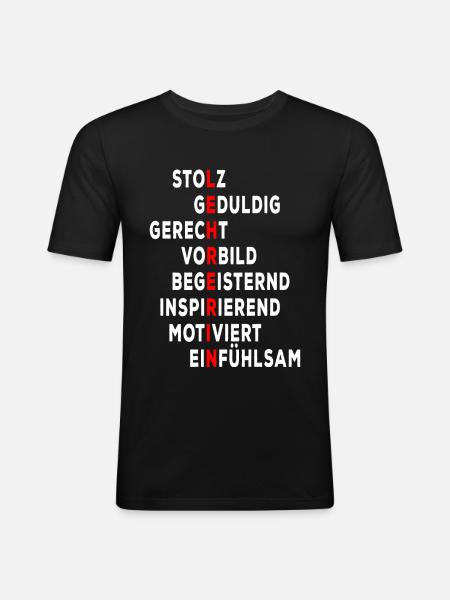 Lehrer Definition - Männer Slim Fit T-Shirt - Schwarz