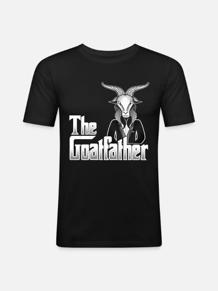 Chèvres - Le bouc - T-shirt près du corps Homme - noir