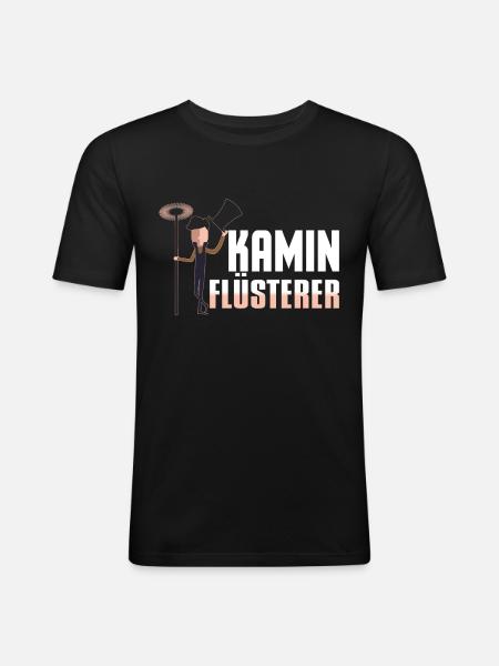 Schornsteinfeger - Kamin Flüsterer - Männer Slim Fit T-Shirt - Schwarz