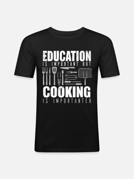 Cuisinier cuisinier cuisinier chef cuisinier - T-shirt près du corps Homme - noir