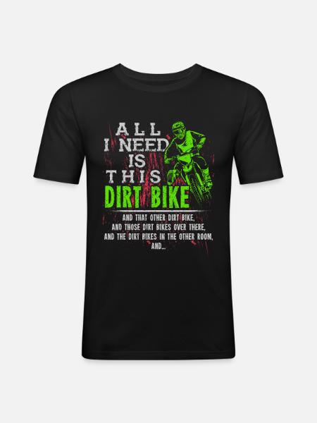 Dirt Bike - Men's Slim Fit T-Shirt - black